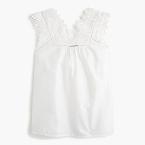 J. Crew Embroidered Top (White)